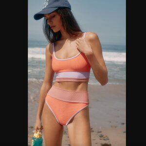 NWOT Beach Riot Eva Top & Emmy Bottom in Oasis Colorblock | M Top, S Bottom